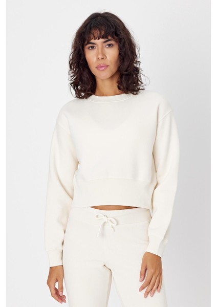 Gadiel Bisiklet Yaka Crop Sweatshirt modelleri