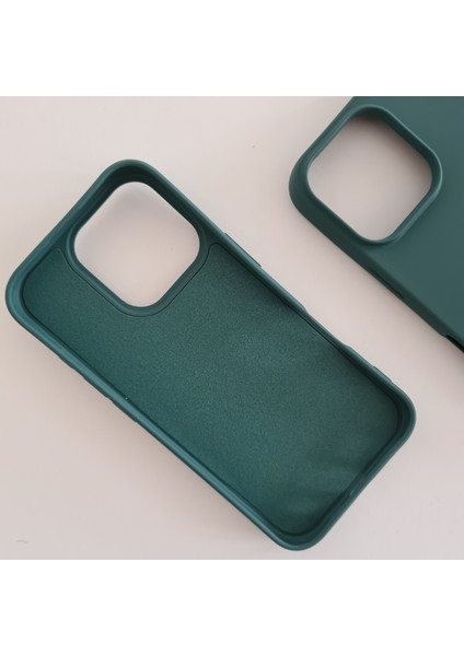 Apple iPhone 16 Pro (6.3 Inç) Uyumlu Lansman Içi Süet Silikon Kılıf