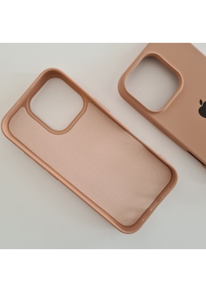 Apple iPhone 16 Pro (6.3 Inç) Uyumlu Lansman Içi Süet Silikon Kılıf