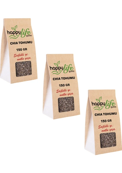 Happy Life Chia Tohumu 150 gr x 3 Adet