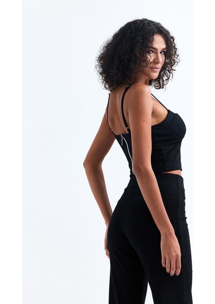 Gloplu Simli Pukuro Abiye Büstiyer | BUST35453 fiyatları