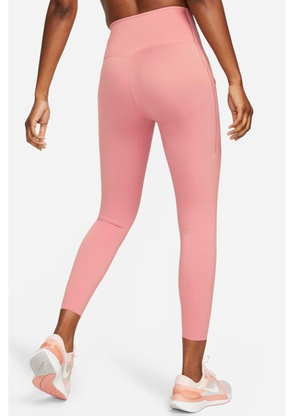 Trainng Go Dri Fit Infinalock High Rise 7/8 Leggings 6 Cepli Toparlayıcı Yüksek Belli Reflektörlü Antrenman Taytı Pembe fiyatları