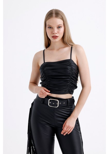 Suni Deri Straplez Büstiyer | BUST35267