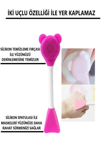 Yüz Makyaj Temizleme Masaj Fırçası - Fonksiyonlu Fırça Maske Spatulası - Cilt Bakım modelleri
