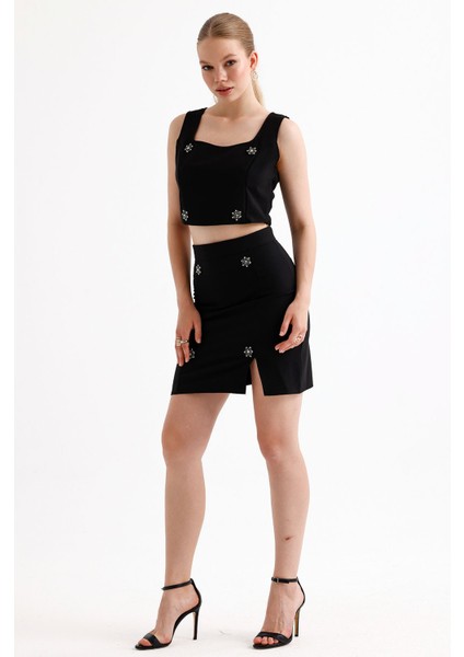 Etek Bluz 2'li Takım | TKM35862 Siyah