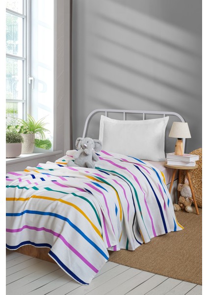 Doğal Pike Baskılı Kids 140X230CM Funny Sarı-Lila modelleri