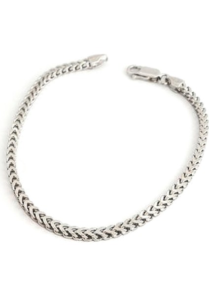 Italyan 925 Ayar Gümüş Tarz Erkek Bileklik