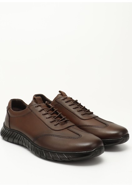 Gön Hakiki Deri Yuvarlak Burun Günlük Bağcıklı Erkek Sneaker 42600