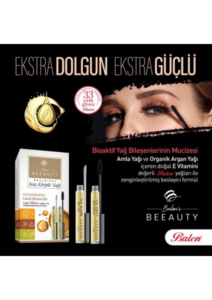 Kaş Yağı & Kirpik Yağı - (Amla Yağı - Argan Yağı - E Vitamini) Tek Paket 2 Ürün