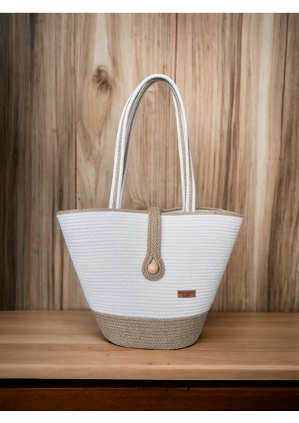 Hasır Çanta Omuz Çantası Plaj Çantası El Emeği Handmade Tasarım Tarz Yaz MODA-30CMX40-42CM fırsatları