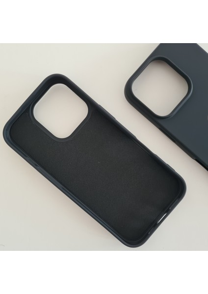 Apple iPhone 16 Pro Max (6.9 Inç) Uyumlu Lansman Içi Süet Silikon Kılıf