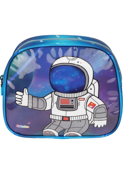 RLX-1370 Erkek Çocuk Kalemlikli Beslenme Çantalı Üçlü Set Astronot Desenli Ilk Okul Çantası Sırt Çan modelleri