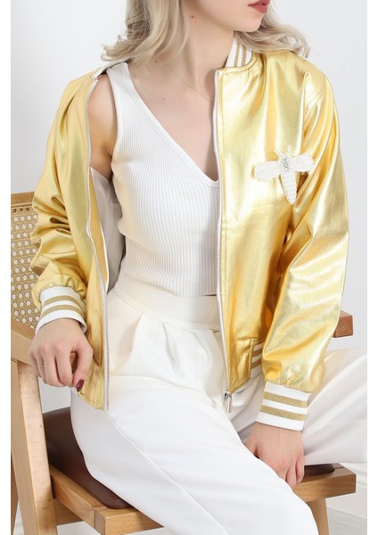 Varak Bomber Ceket Gold - 2614.1367.