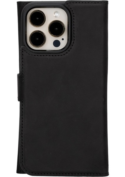 Apple iPhone 15 Pro Max Uyumlu Deri Cüzdanlı Kılıf Santa G1