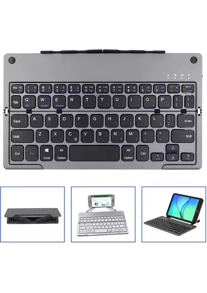 Bluetooth Katlanabilir Kablosuz Klavye Android / IOS Telefon Tablet Pc Uyumlu