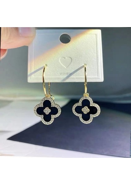 Moda Kedi Gözü Elmas Küpe Kadın Ilkbahar ve Yaz Ince Yeni Stil Işık Lüks High-End Küpe (Yurt Dışından)