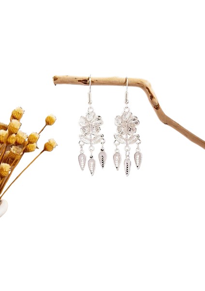 Miao Küpeleri, Etnik Azınlık Turistik Küpeleri, Bohem Uzun Yapraklı Püskül Küpeler (Yurt Dışından)