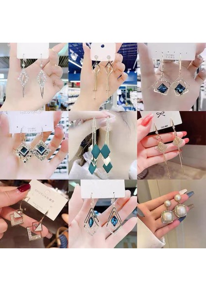 Kadınlar Için Moda Mizaç Uzun Püskül Yaz Popüler Küpeler Süper Parlak Üst Düzey Hafif Lüks Küpeler (Yurt Dışından) modelleri