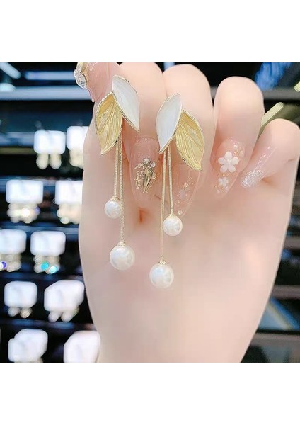 Kadınlar Için Moda Mizaç Uzun Püskül Yaz Popüler Küpeler Süper Parlak Üst Düzey Hafif Lüks Küpeler (Yurt Dışından)