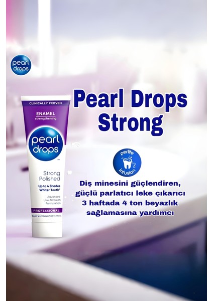 Strong-Diş Minesini Güçlendiren, Parlatıcı, Leke Çıkaran Beyazlatıcı Diş Macunu 75ml