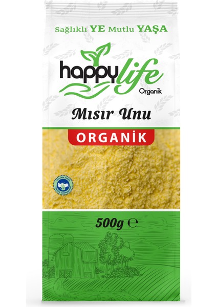 Happy Life Organik Mısır Unu 500 gr