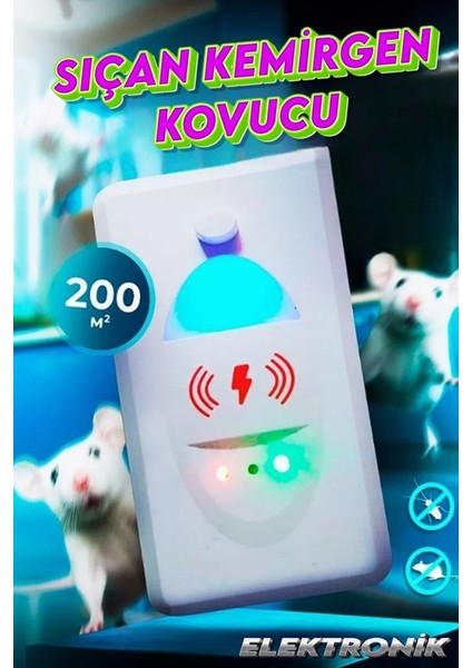 Sinyalli Kemirgen Fare Haşere Kovucu XLF102 Ultrasonic Haşere Kovucu Yok Edici