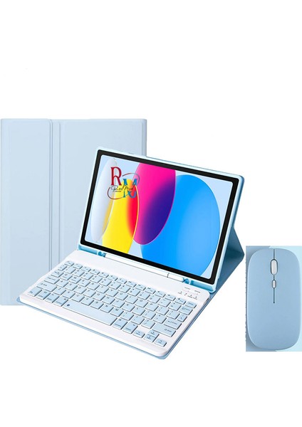 Samsung Galaxy Tab A9 Plus Uyumlu Bluetooth Özellikli Klavyeli Kılıf Mouse ve Dokunmatik Kalem Set