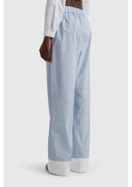 Bn_beli Lastikli Pijama Stili Poplin Pantolon