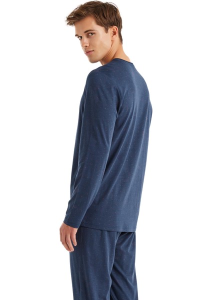 Erkek Lacivert Pijama Takımı 40573 fırsatları