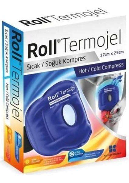 Sıcak Soğuk Termojel Kompres, Diz Bölgesi, 17x25 cm, Standart Beden