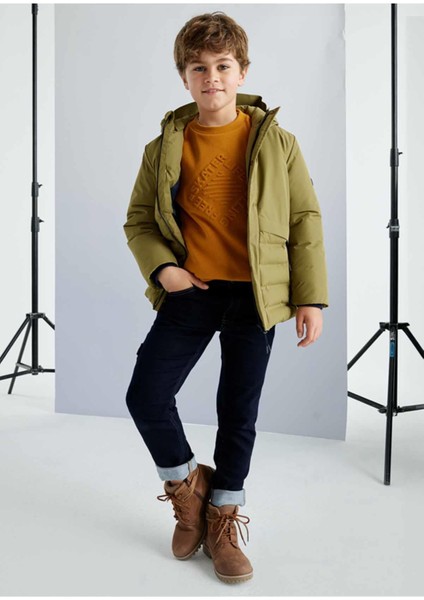Kışlık Erkek Çocuk Parka Mont - Yeşil