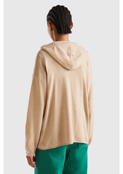 Bn_kaşmir Karışımlı Kapşonlu Kazak modelleri