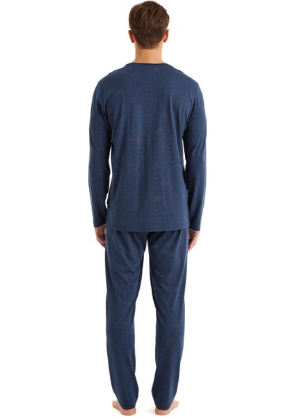 Erkek Lacivert Pijama Takımı 40573 indirimleri