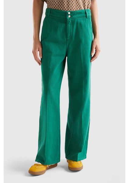 Bn_beli Lastikli Geniş Paça Denim Pantolon