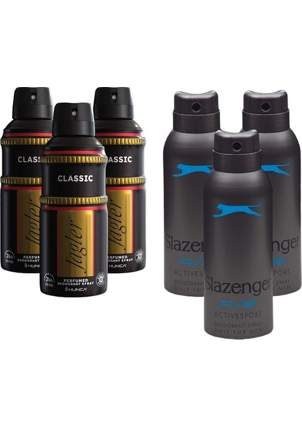 Deodorant Active Sport Mavi 150ML x 3 Adet + Jagler Erkek Deodorant 150 ml x 3 Adet
