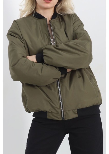 Unisex Bomber Ceket Haki - 20362.1761.