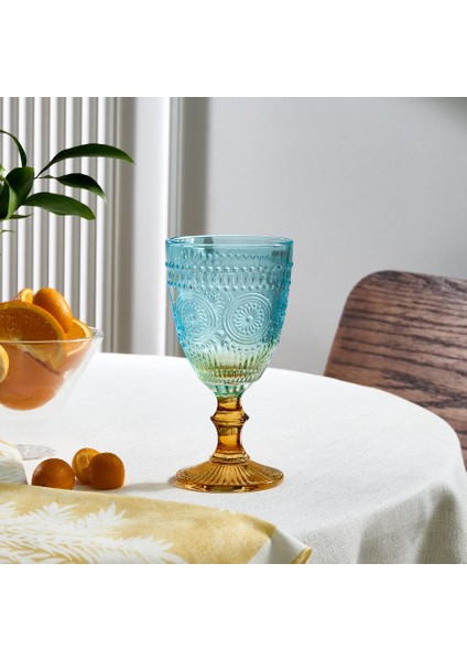 Sunflower Kadeh Bardağı 314 ml Mavi Sarı modelleri