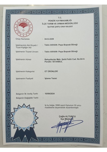 Tütsülenmiş Boşnak Sucuğu 500 gr
