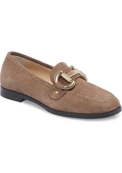 Kahve Süet Deri Kadın Loafer - K24S1AY67568-T86