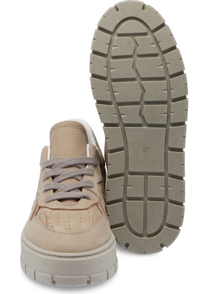 Gri Hakiki Nubuk Deri Kadın Sneaker - K24S1AY67591-A40 fırsatları