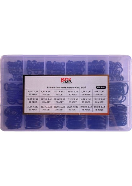 2,62 mm 70 Shore Nbr O-Ring Seti