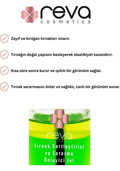 Tırnak ve Sararma Önleyici Jel & Nail Hardener And Yellow 11 ml RV569