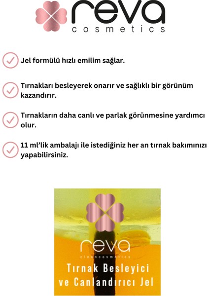 Tırnak Besleyici ve Canlandırıcı Jel & Nail Nourshing And Refreshing 11 ml RV570