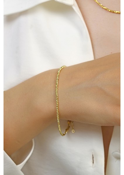 14 Ayar Altın Dorika Toplu Bileklik Full Toplu