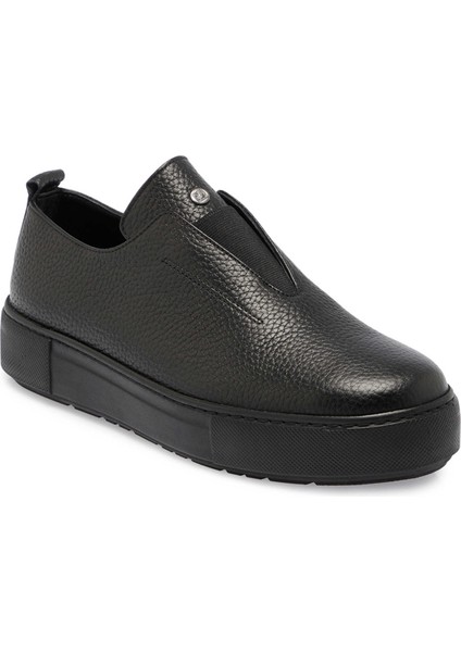 Siyah Hakiki Deri Kadın Sneaker - K24S1AY67574-A23