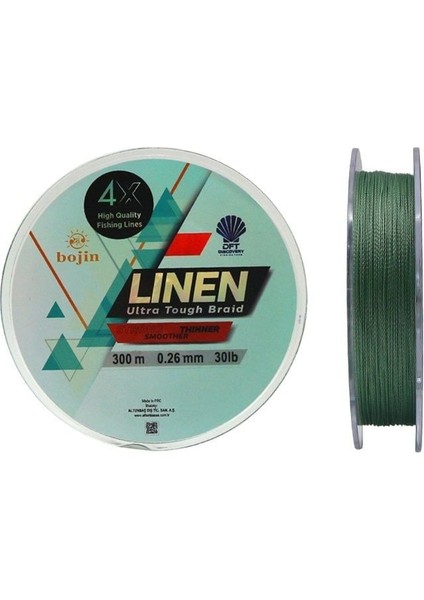 Dft Bojin 4x Linen Ip Misina 0.26 mm 300 M Yeşil modelleri