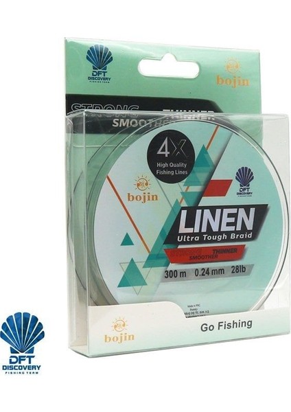 Dft Bojin 4x Linen Ip Misina 0.24 mm 300 M Yeşil
