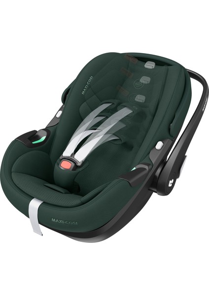 Pebble Slidetech Tam Yatabilen 0-13 kg Ana Kucağı ve Oto Koltuğu Twillic Green