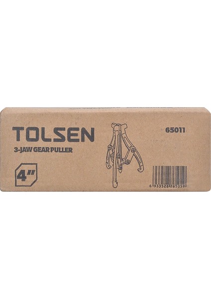 65011  Tolsen 4",3-Çene Dişli Çektirme