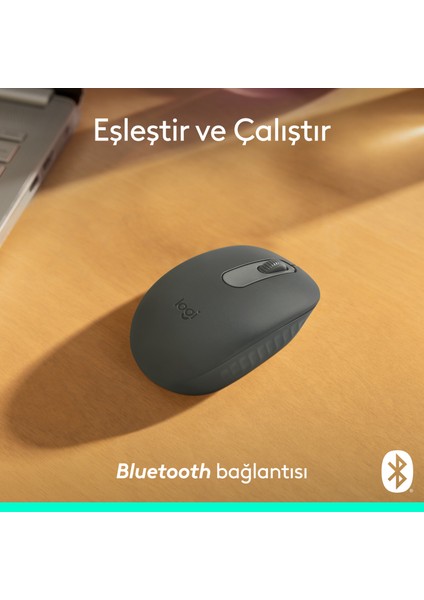 M196 Bluetooth Kablosuz Kompakt Pc, Mac, Windows ve Macos ile Uyumlu Mouse, Siyah